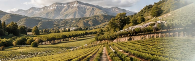 Viñedos al pie de la cordillera